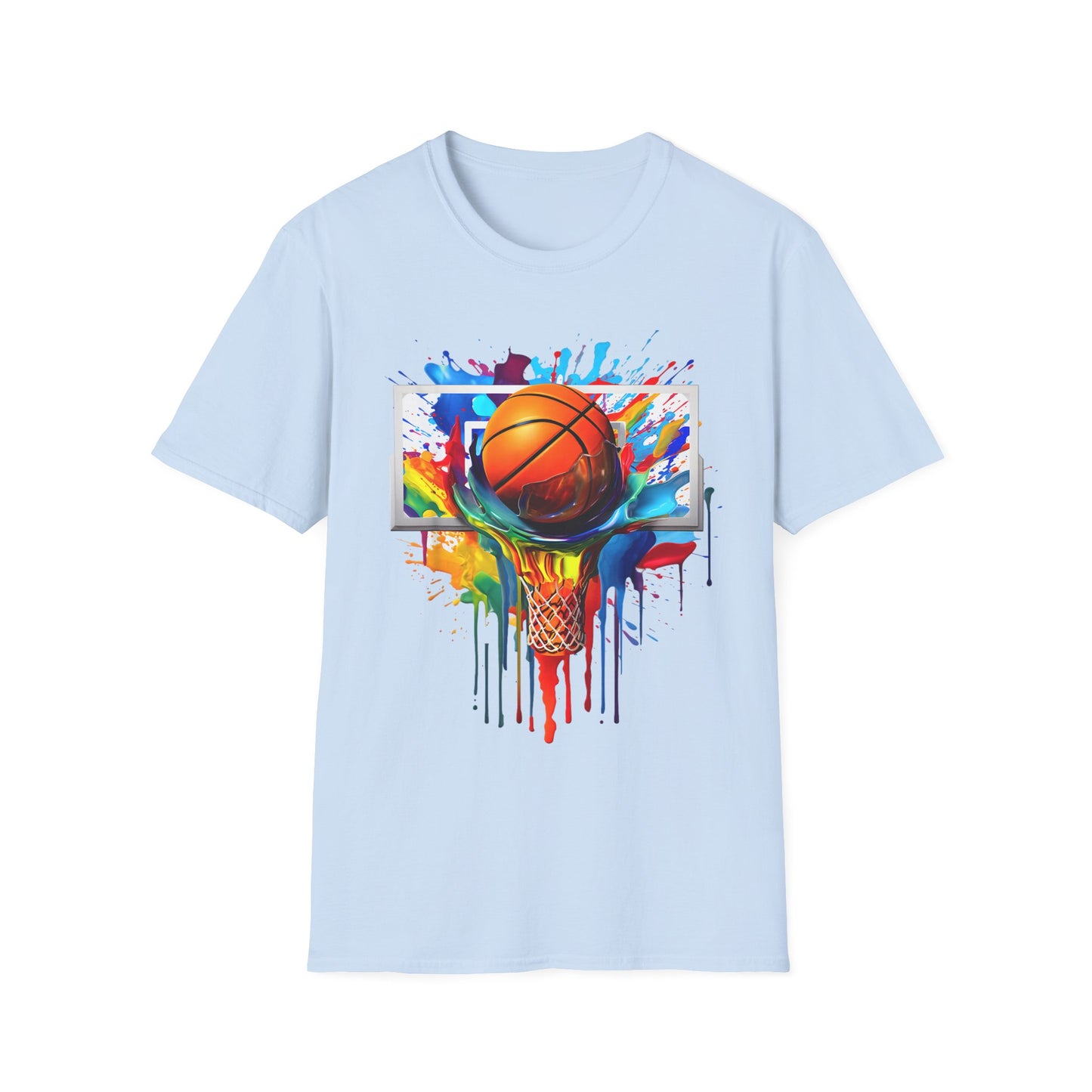 Basketball Multicolor Paint Art T-Shirt