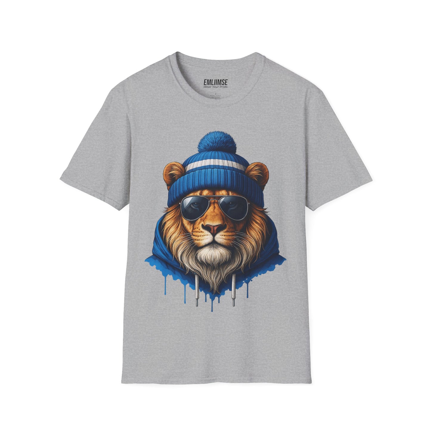 Blue Lion Splash Art T-Shirt