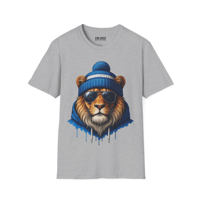 Blue Lion Splash Art T-Shirt
