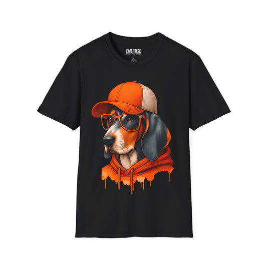 Bluetick Coonhound Dog Splash Art T-Shirt