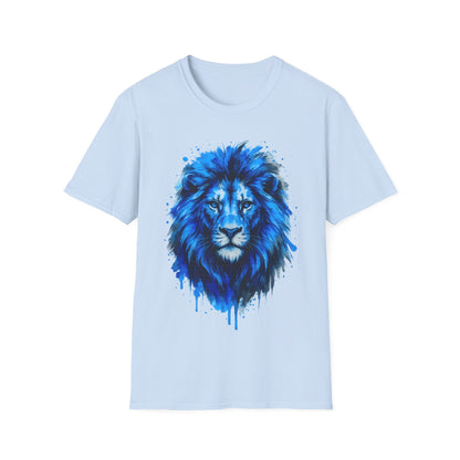 Blue Lion Paint Art T-Shirt