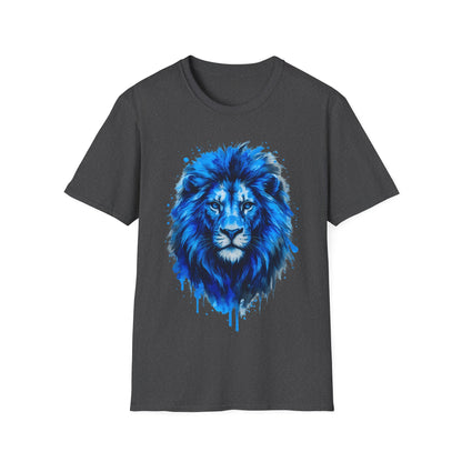 Blue Lion Paint Art T-Shirt