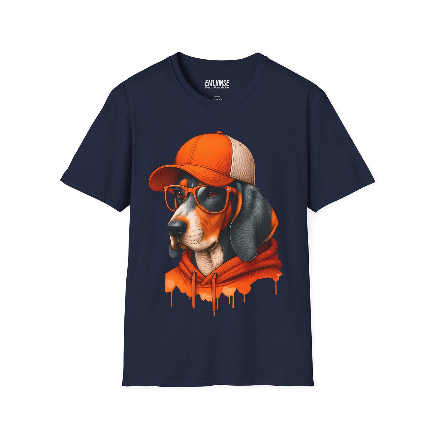 Bluetick Coonhound Dog Splash Art T-Shirt