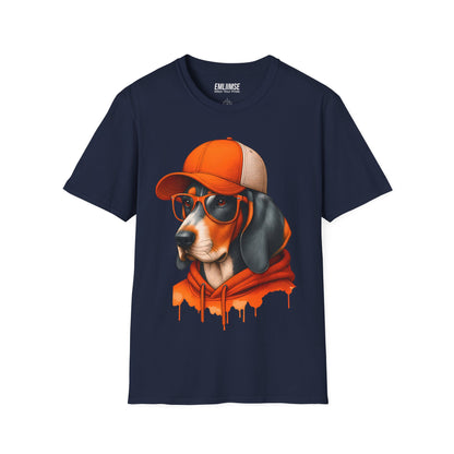 Bluetick Coonhound Dog Splash Art T-Shirt