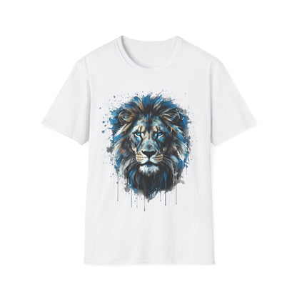 Blue Lion Paint Art T-Shirt