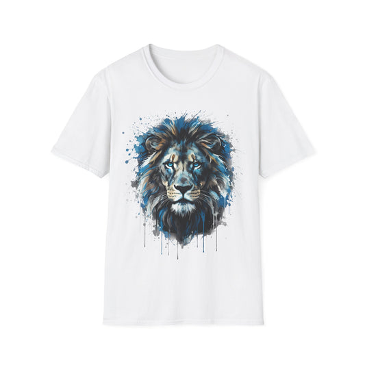 Blue Lion Paint Art T-Shirt