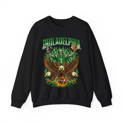 Vintage Eagle Skeleton Crewneck Sweatshirt