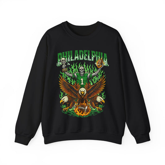 Vintage Eagle Skeleton Crewneck Sweatshirt
