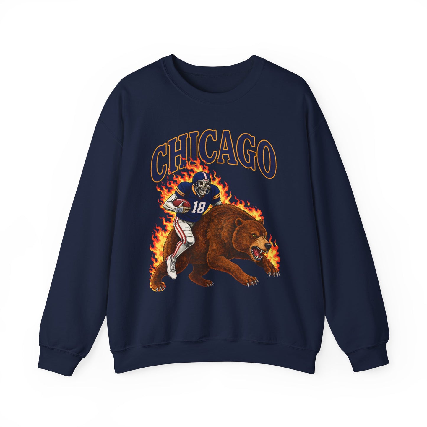 Vintage Skeleton On Bear Crewneck Sweatshirt