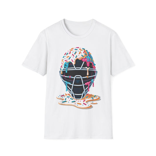 Baseball Catcher Mask Ice Cream Dripping T-Shirt
