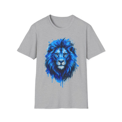Blue Lion Paint Art T-Shirt