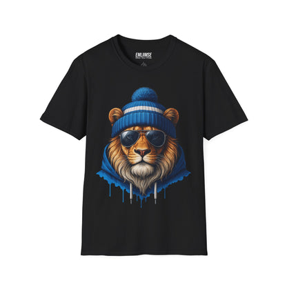 Blue Lion Splash Art T-Shirt