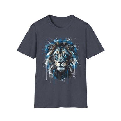Blue Lion Paint Art T-Shirt