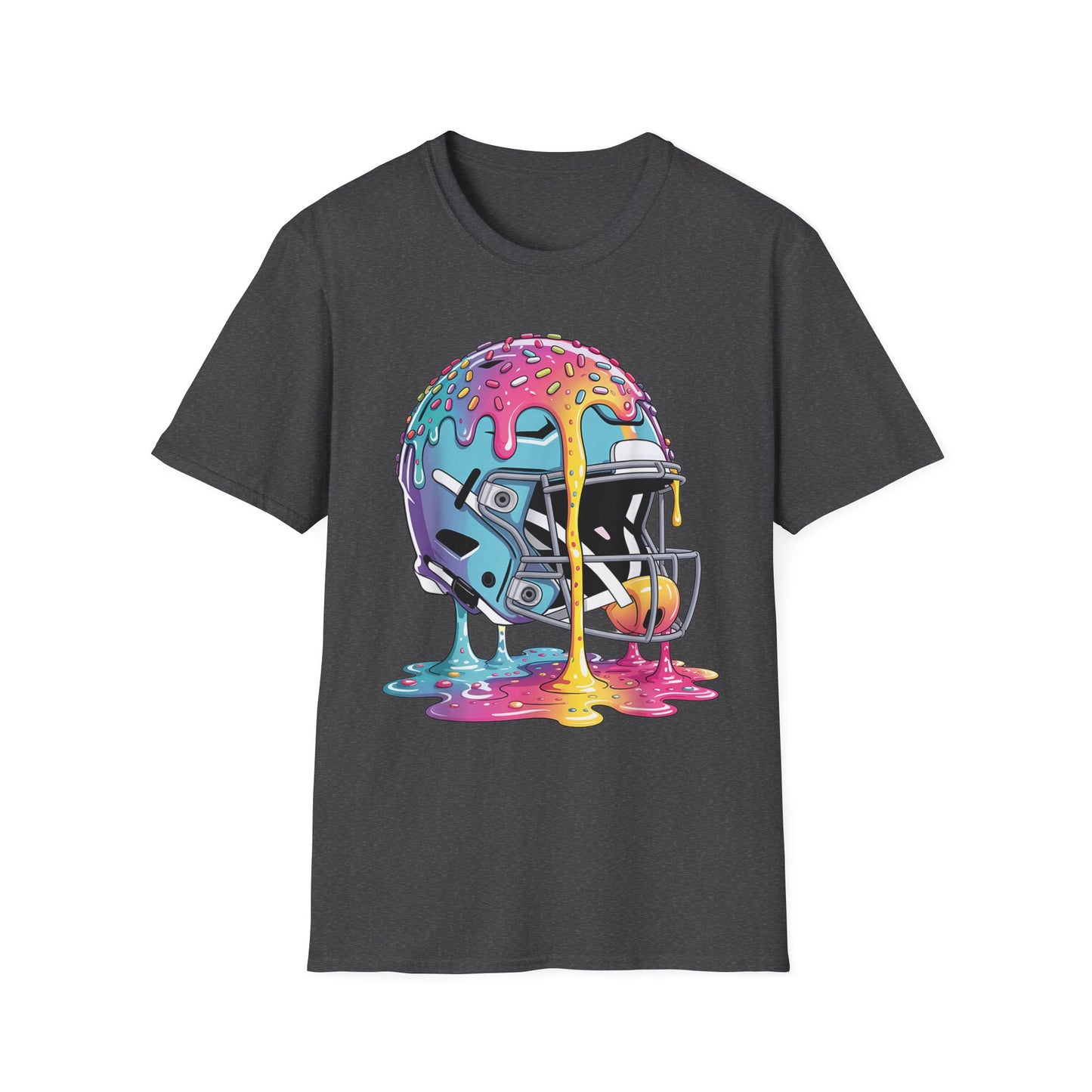 Ice Cream Drip Football Helmet T-Shirt