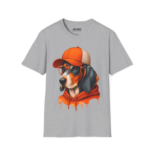 Bluetick Coonhound Dog Splash Art T-Shirt