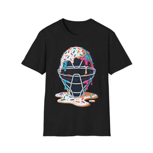 Baseball Catcher Mask Ice Cream Dripping T-Shirt