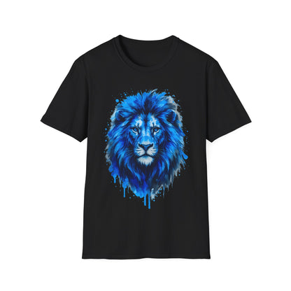 Blue Lion Paint Art T-Shirt
