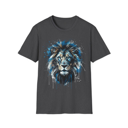 Blue Lion Paint Art T-Shirt