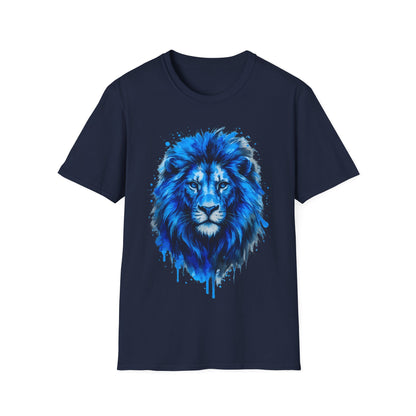 Blue Lion Paint Art T-Shirt