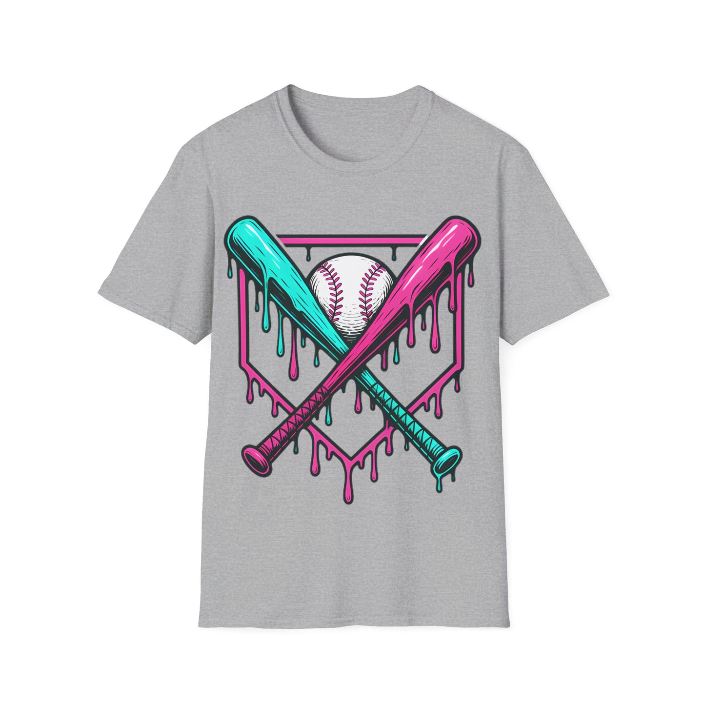 Baseball Bats Ice Cream Drip T-Shirt