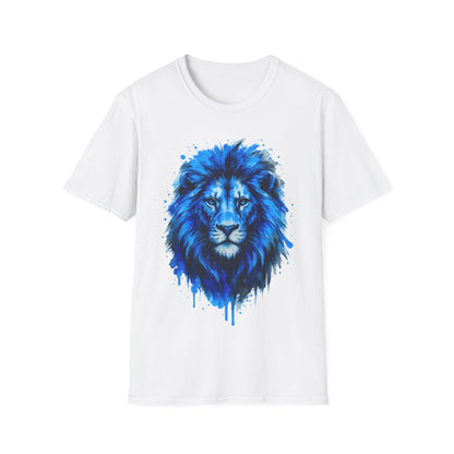 Blue Lion Paint Art T-Shirt