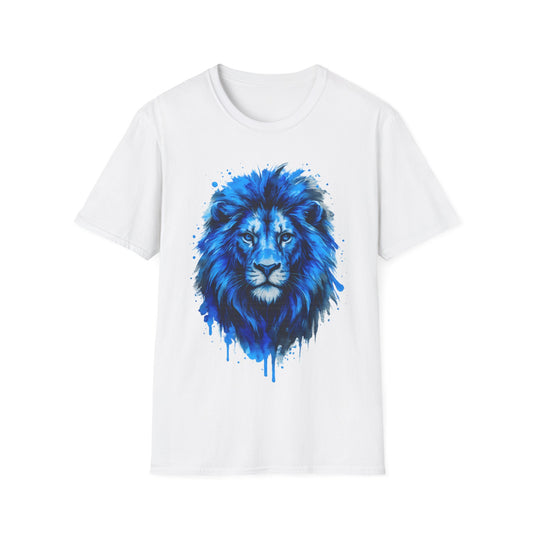 Blue Lion Paint Art T-Shirt
