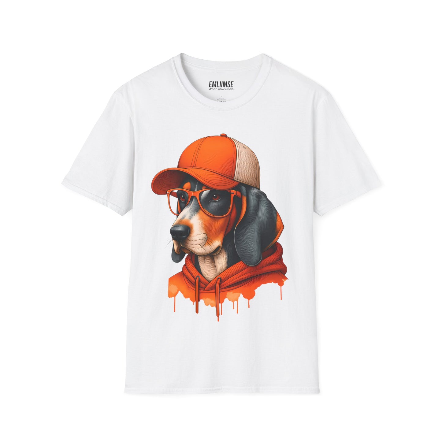 Bluetick Coonhound Dog Splash Art T-Shirt