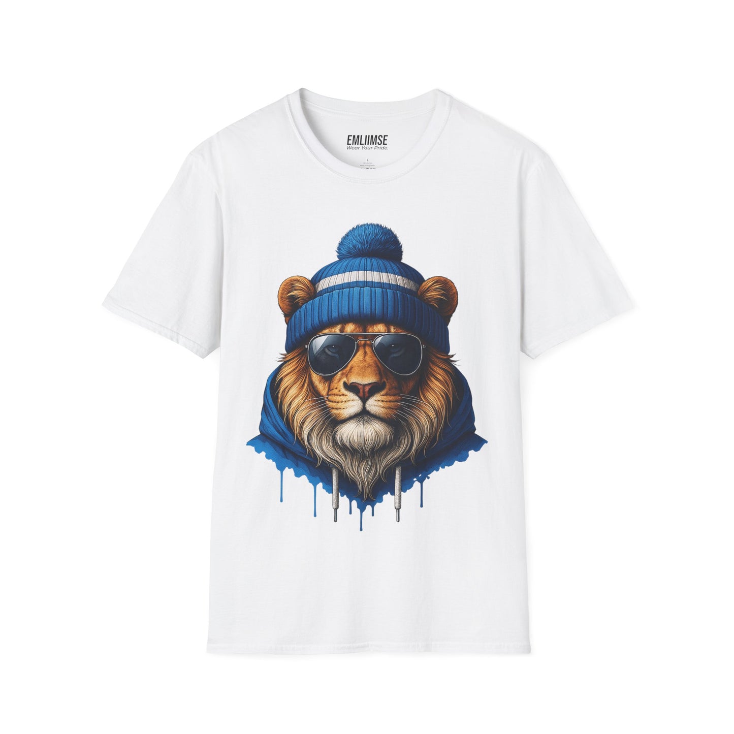 Blue Lion Splash Art T-Shirt