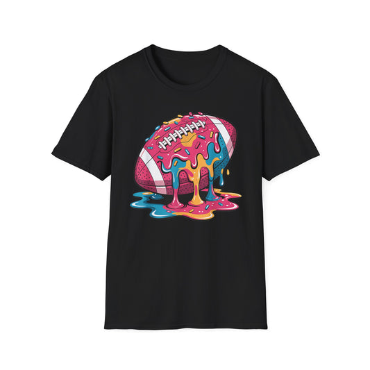Football Ice Cream Drip Sprinkles T-Shirt