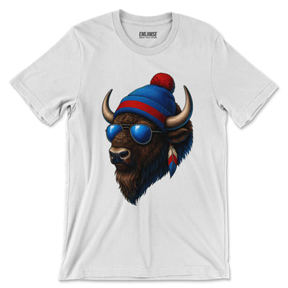 Wild Bison Wearing Beanie T-Shirt
