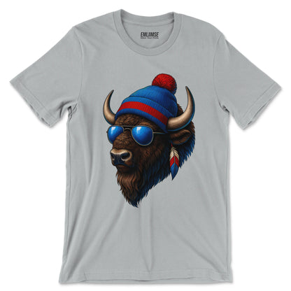 Wild Bison Wearing Beanie T-Shirt