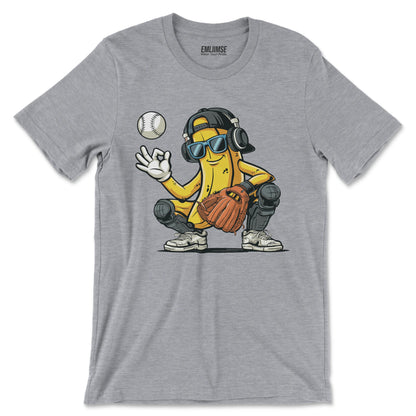 Banana Catcher Baseball T-Shirt