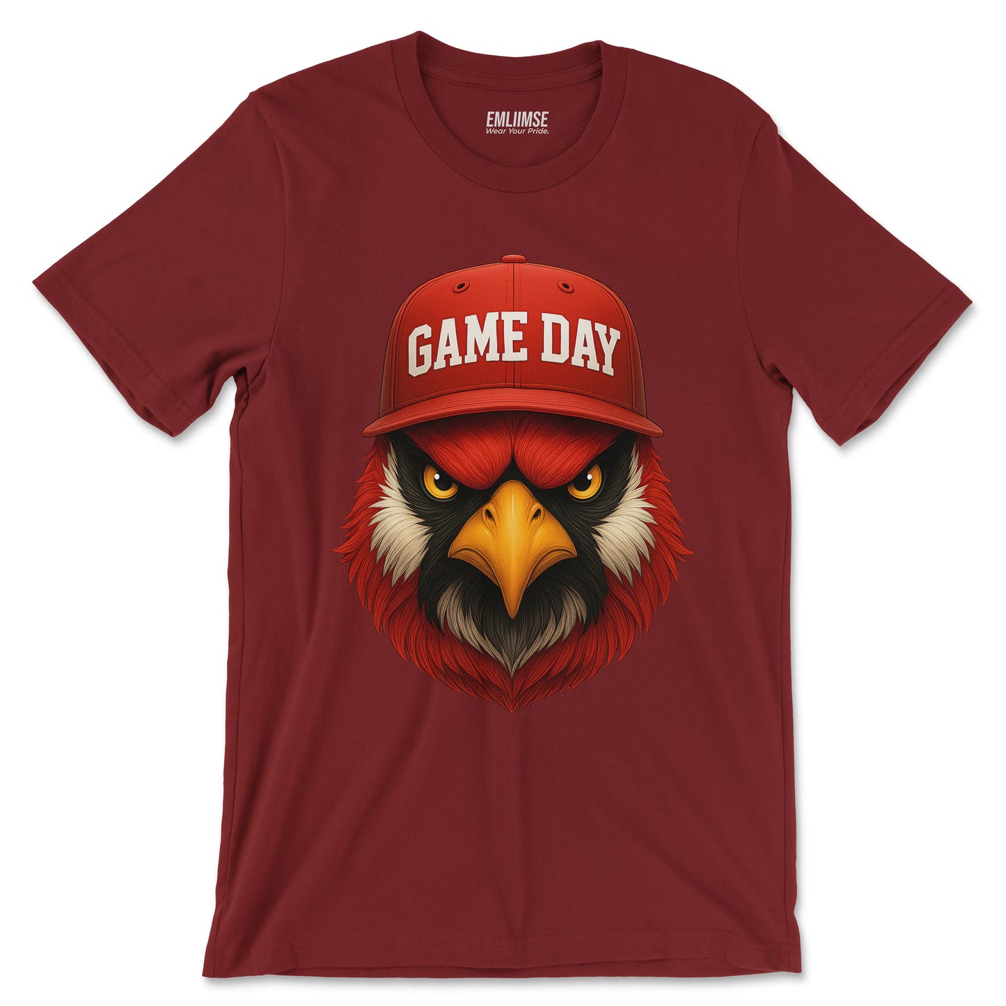 Angry Red Cardinal Bird  T-Shirt