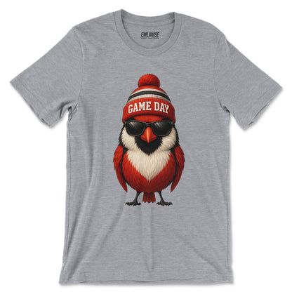 Cute Red Cardinal Bird Game Day T-Shirt