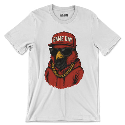 Cool Red Cardinal Bird Game Day T-Shirt