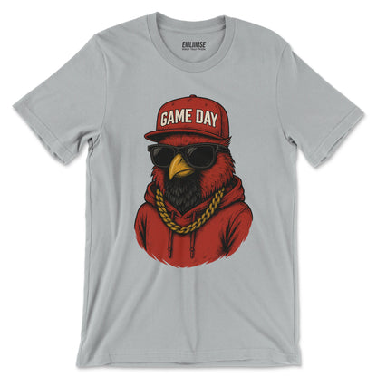 Cool Red Cardinal Bird Game Day T-Shirt