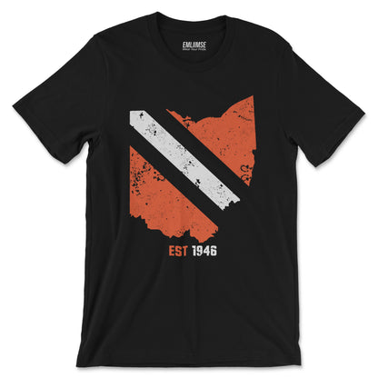 Cleveland City Ohio State Map T-Shirt