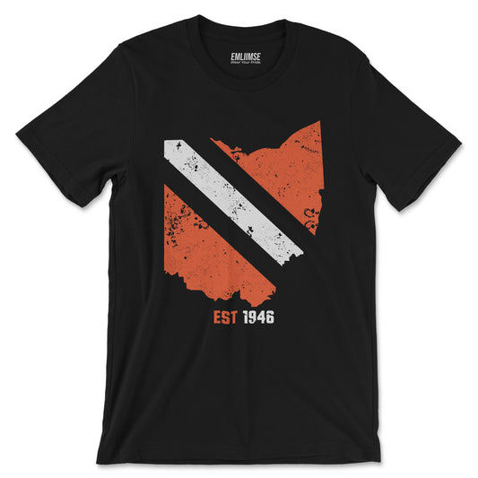 Cleveland City Ohio State Map T-Shirt