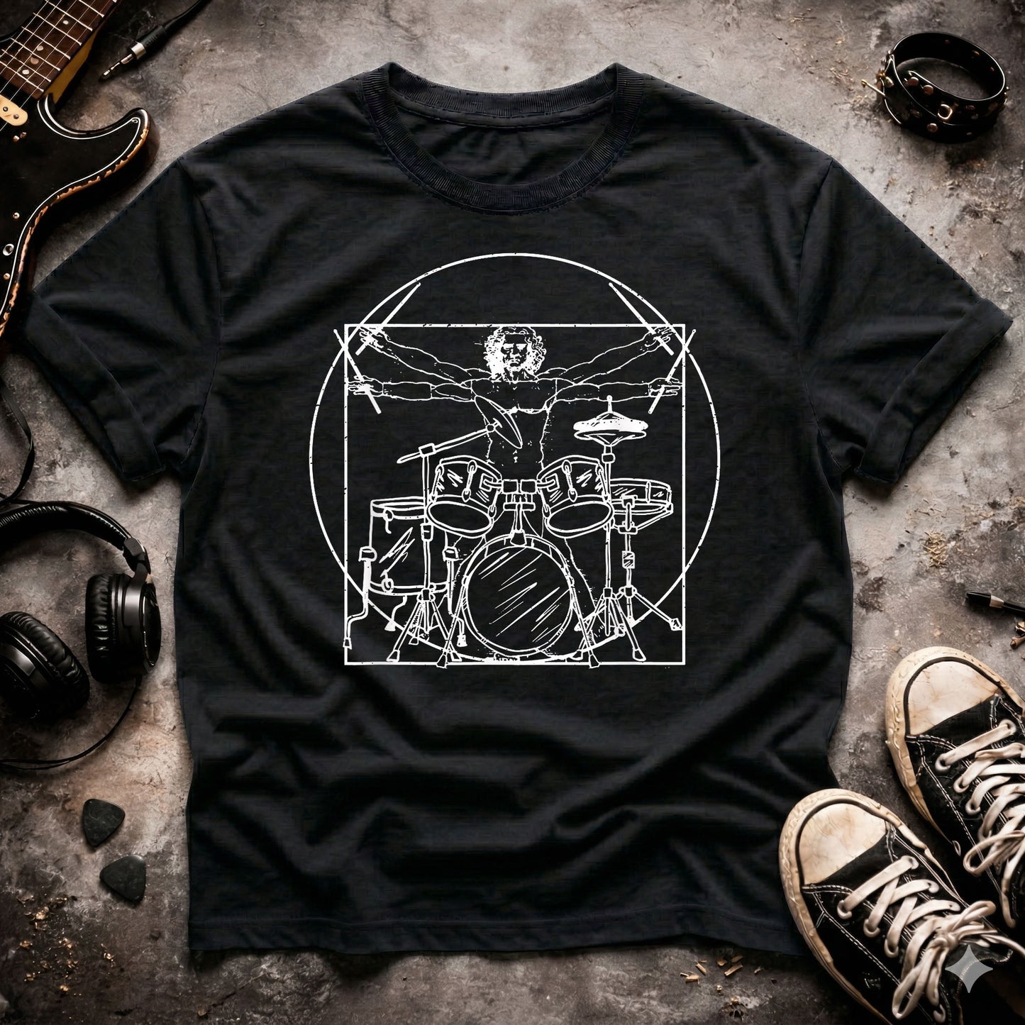 Da Vinci Drummer T-Shirt
