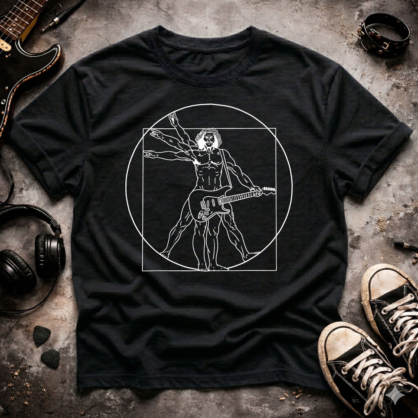 Da Vinci Guitarist T-Shirt
