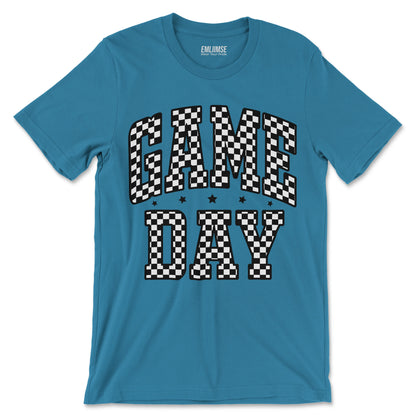 Checkered Pattern Game Day T-Shirt