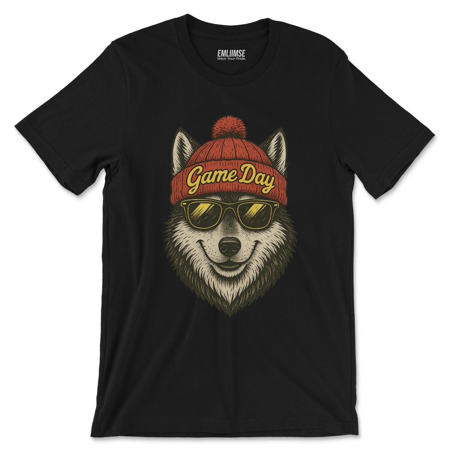 Cute Wolf Game Day T-Shirt