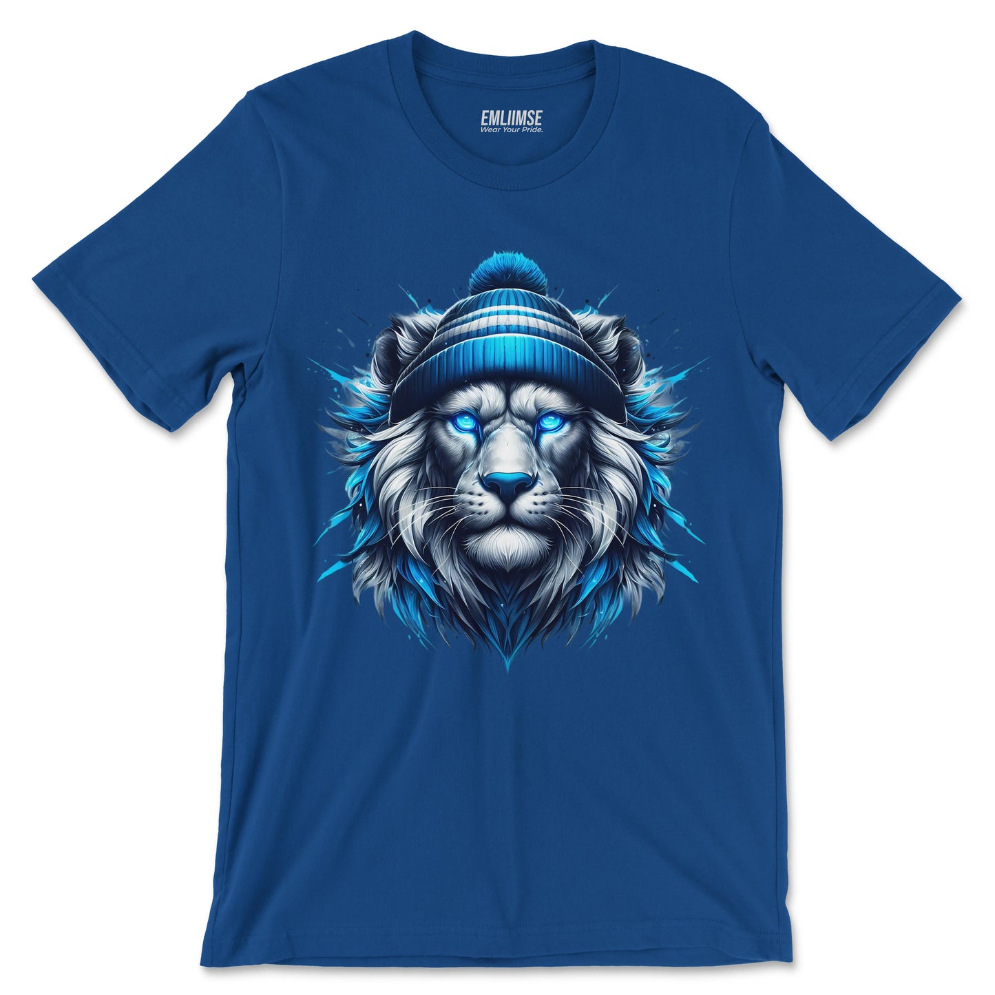 Majestic Blue Lion Art T-Shirt