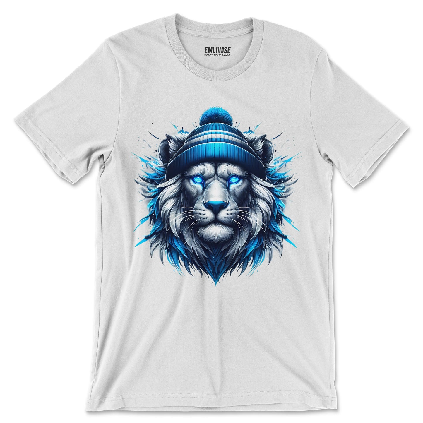 Majestic Blue Lion Art T-Shirt