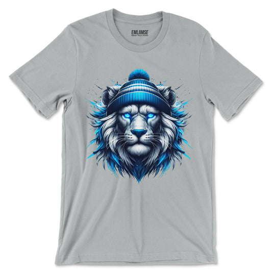 Majestic Blue Lion Art T-Shirt