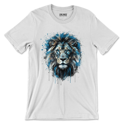 Blue Lion Paint Art T-Shirt