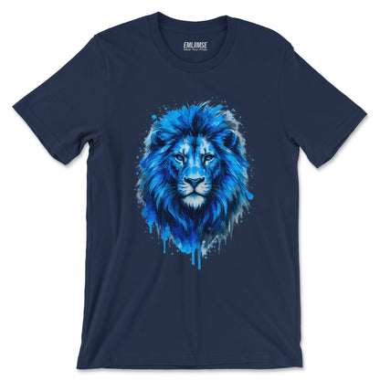 Blue Lion Paint Art T-Shirt