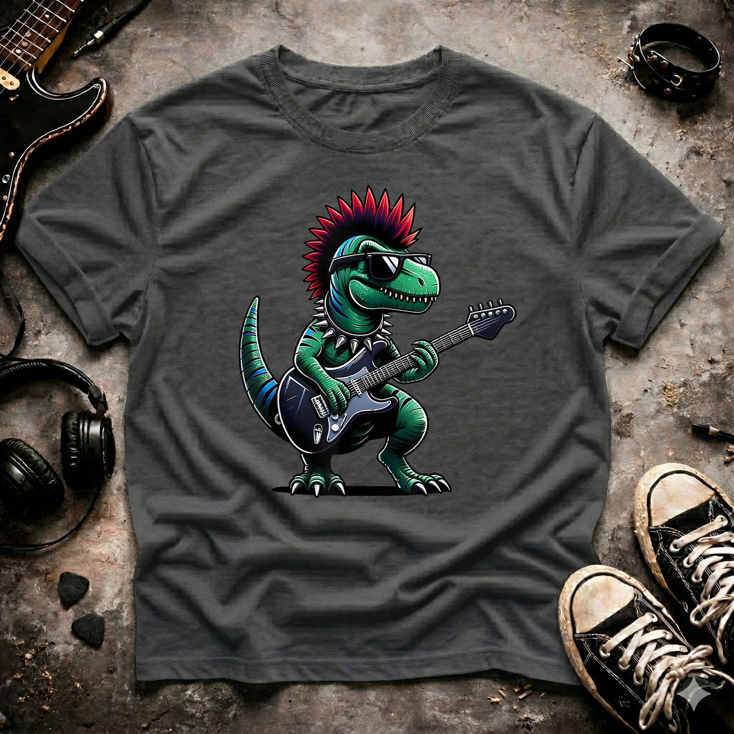 Punk Rock Dinosaur T-Shirt