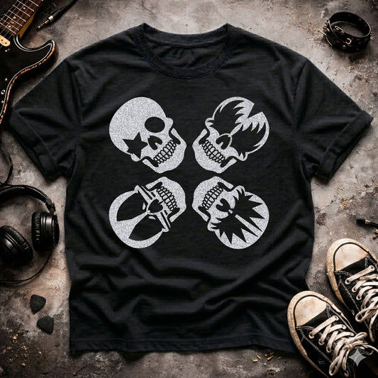 Rock Band Skulls T-Shirt