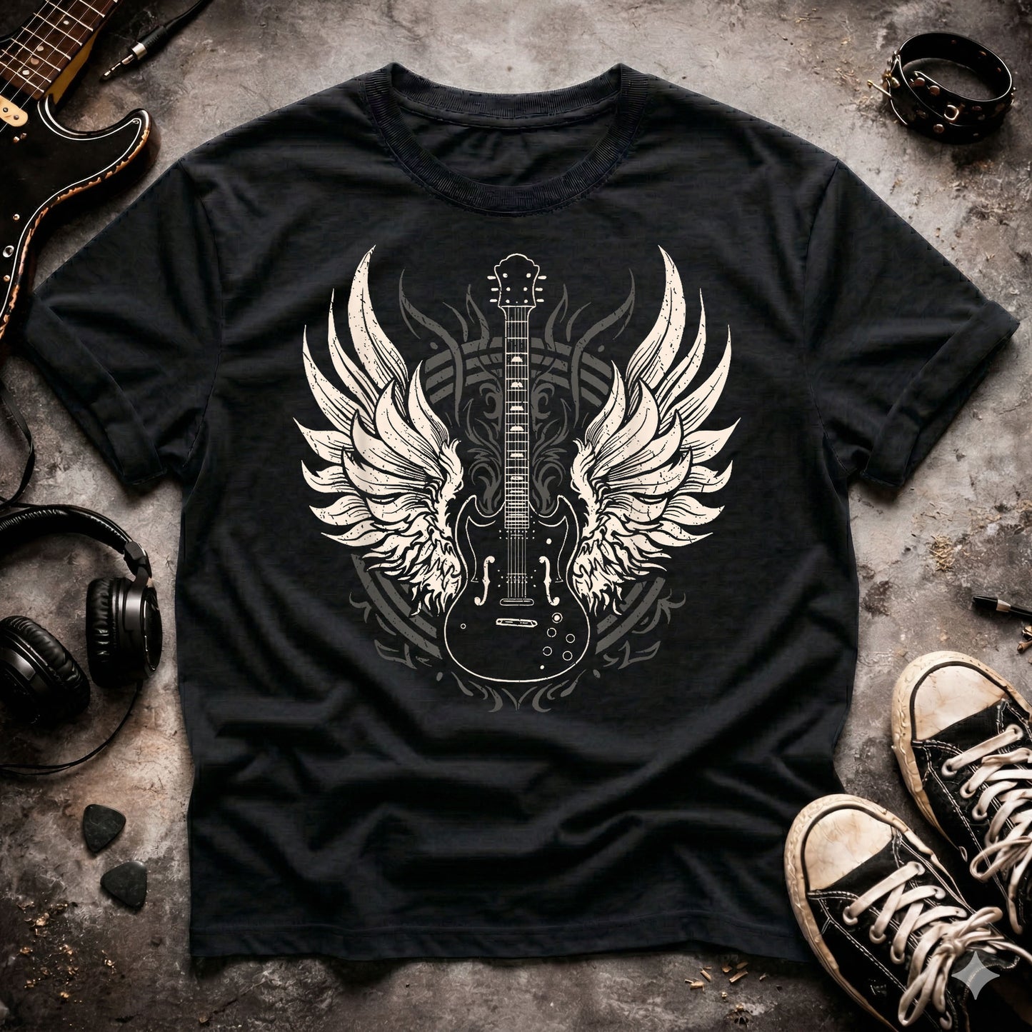 Rock Guitar Wings T-Shirt